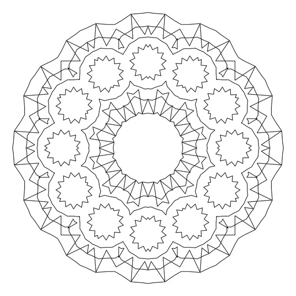 Patrón decorativo redondo. plantilla de diseño de círculo de encaje . — Vector de stock