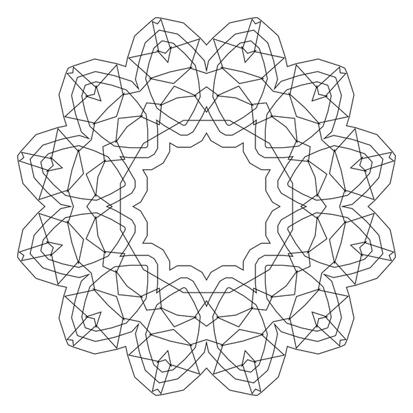 Ronde decoratieve patroon. Lace cirkel ontwerpsjabloon. — Stockvector