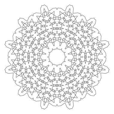 Yuvarlak dekoratif geometrik desen