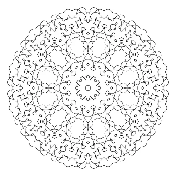 Ronde decoratieve patroon. Lace cirkel ontwerpsjabloon. — Stockvector