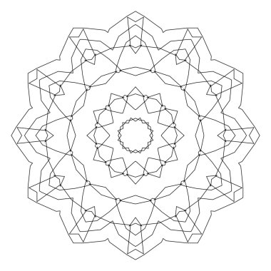 Yuvarlak dekoratif geometrik desen