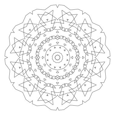 Yuvarlak dekoratif geometrik desen