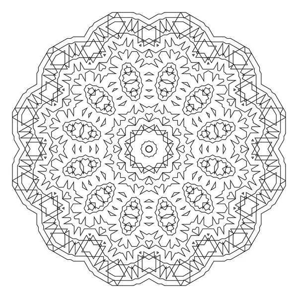 円形の装飾的な幾何学模様 — ストックベクタ