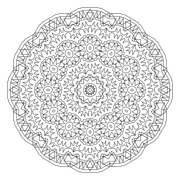 Ronde decoratieve geometrische patroon — Stockvector