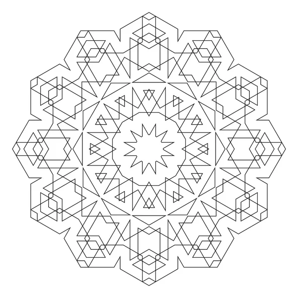 Patrón geométrico decorativo redondo — Archivo Imágenes Vectoriales