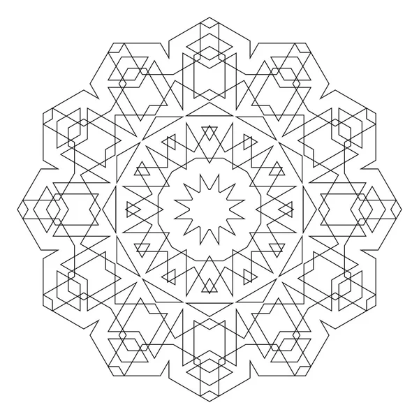 Ronde decoratieve geometrische patroon — Stockvector