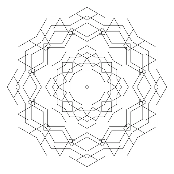 圆的几何花纹 — 图库矢量图片