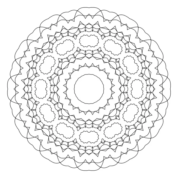 Yuvarlak dekoratif geometrik desen — Stok Vektör