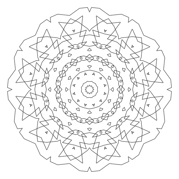 Round decorative geometric pattern — Stock Vector