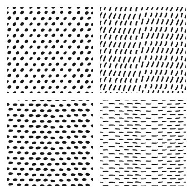 Elle çizilmiş sorunsuz desenleri kümesi