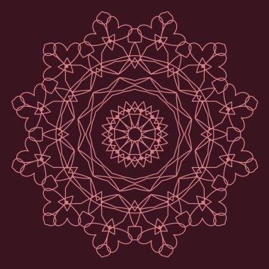 Yuvarlak dekoratif desen. Dantel daire tasarım şablonu. 