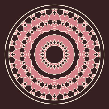 Yuvarlak dekoratif desen. Dantel daire tasarım şablonu. 