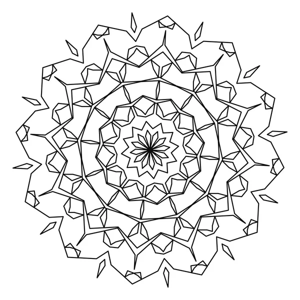 Motif décoratif rond. Modèle de conception de cercle de dentelle. Résumé — Image vectorielle