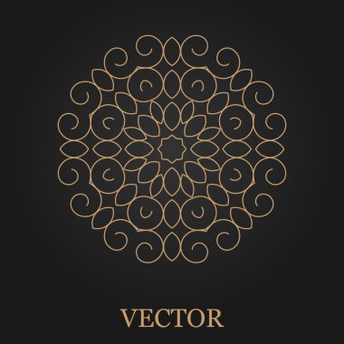 Logo tasarım şablonu, yaratıcı monogram, soyut yuvarlak amblem, 