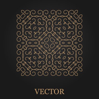 Logo tasarım şablonu, yaratıcı monogram, amblem, mono satırı dekoratif simgesi, vektör çizim soyut.