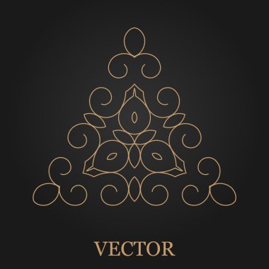 Logo tasarım şablonu, yaratıcı monogram, amblem, mono satırı dekoratif simgesi, vektör çizim soyut.