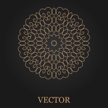 Logo tasarım şablonu, yaratıcı monogram, amblem, mono satırı dekoratif simgesi, vektör çizim soyut.