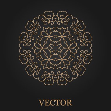 Logo tasarım şablonu, yaratıcı monogram, amblem, mono satırı dekoratif simgesi, vektör çizim soyut.