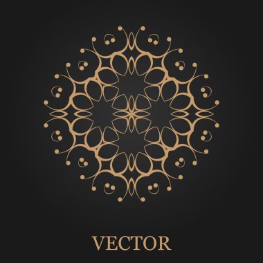 Logo tasarım şablonu, yaratıcı monogram, amblem, mono satırı dekoratif simgesi, vektör çizim soyut.