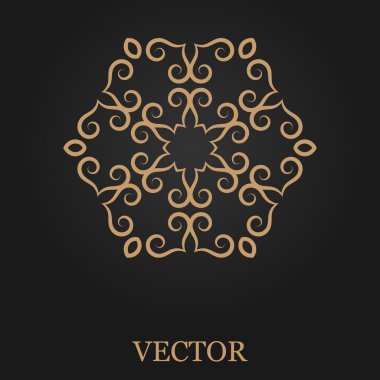 Logo tasarım şablonu, yaratıcı monogram, amblem, mono satırı dekoratif simgesi, vektör çizim soyut.