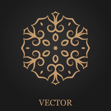 Logo tasarım şablonu, yaratıcı monogram, amblem, mono satırı dekoratif simgesi, vektör çizim soyut.