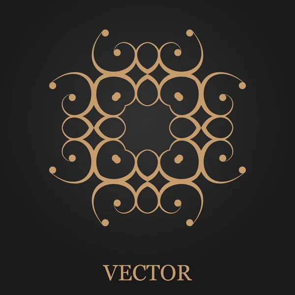 Modelo de design de logotipo, monograma criativo, emblema redondo abstrato, ícone decorativo de linha mono, ilustração vetorial . — Vetor de Stock