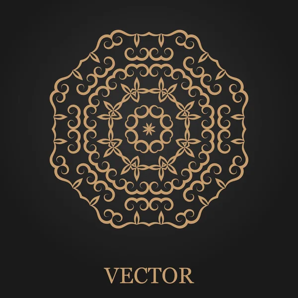 Modelo de design de logotipo, monograma criativo, emblema redondo abstrato, ícone decorativo de linha mono, ilustração vetorial . — Vetor de Stock