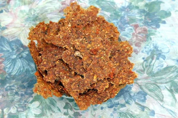 Pastille of dried chopped fresh fruit — Stock Photo, Image