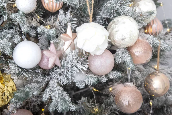 Kerstboom Met Decoraties Speelgoed — Stockfoto