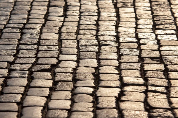 Pavement Close Sunlight Background Texture Street Stone — Stock Photo, Image