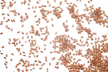 Keten tohumu yakın plan. Vitaminler ve sağlıklı yiyecekler