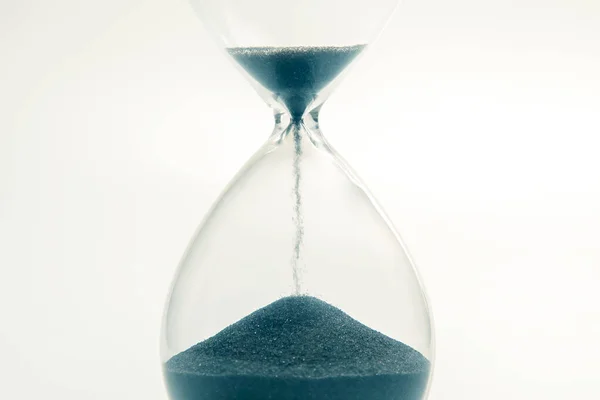 Hourglass Light Background Time Money Business Solutions Time — Stock Photo, Image