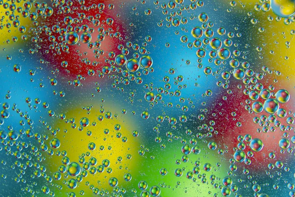 Colored Drops Water Glass Abstract Background Texture — Stock Photo, Image