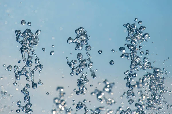 Drops Niebieski Woda Fontanny Niebo — Zdjęcie stockowe