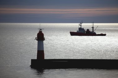 Deniz gemi yelken fon