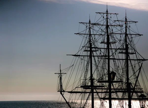 The outline of a sailing ship — Stock Photo, Image