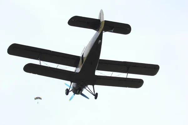 Doppeldeckerflug — Stockfoto