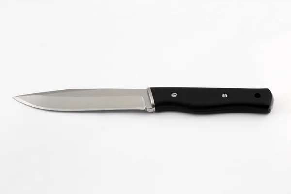 Ein Messer mit schwarzem Griff von micarta — Stockfoto