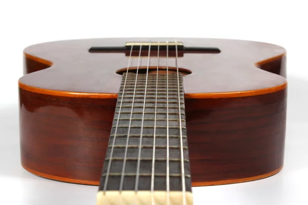 Primer plano de guitarra acústica clásica —  Fotos de Stock