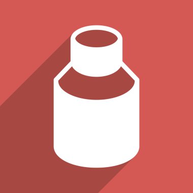 Phial Flat Longshadow Square Icon