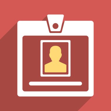 Kişi rozet düz Longshadow kare simgesi