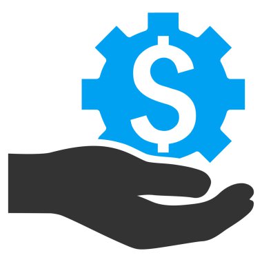 Endüstriyel hizmet düz vektör simgesi