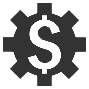 Dolar seçenekleri düz vektör simgesi