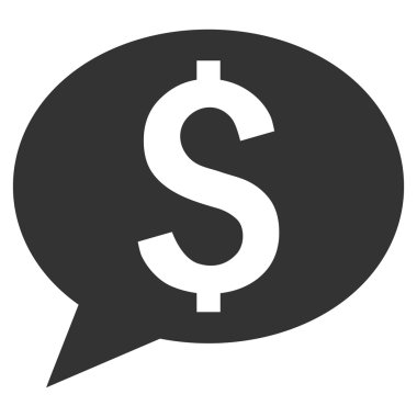 Banka ileti düz vektör simgesi