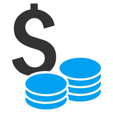 Doları nakit düz vektör simgesi