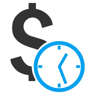 Doları kredi düz vektör simgesi