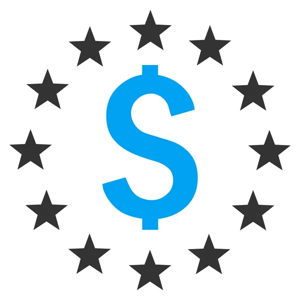 Dollar Stars Flat Vector Icono — Archivo Imágenes Vectoriales