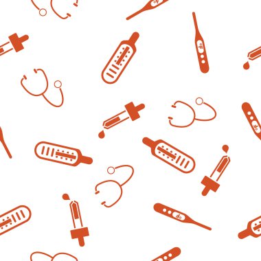 Tıbbi gadget sorunsuz kesintisiz düz vektör desen