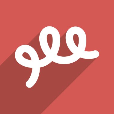 Spiral basili düz Longshadow kare simgesi