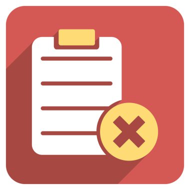 Form düz yuvarlak kare simgesi ile uzun gölge reddetmek